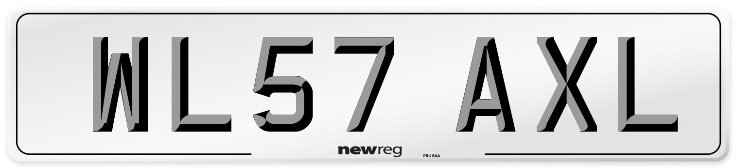 WL57 AXL Number Plate from New Reg